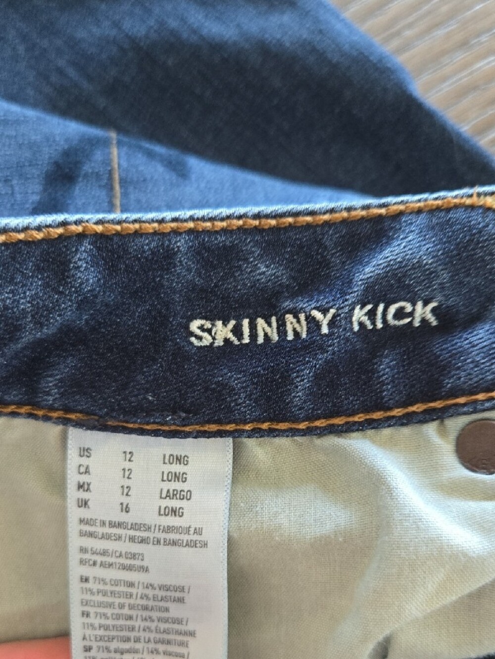 American Eagle Outfitters Blue Straight Leg Jeans - Picture 3 of 4